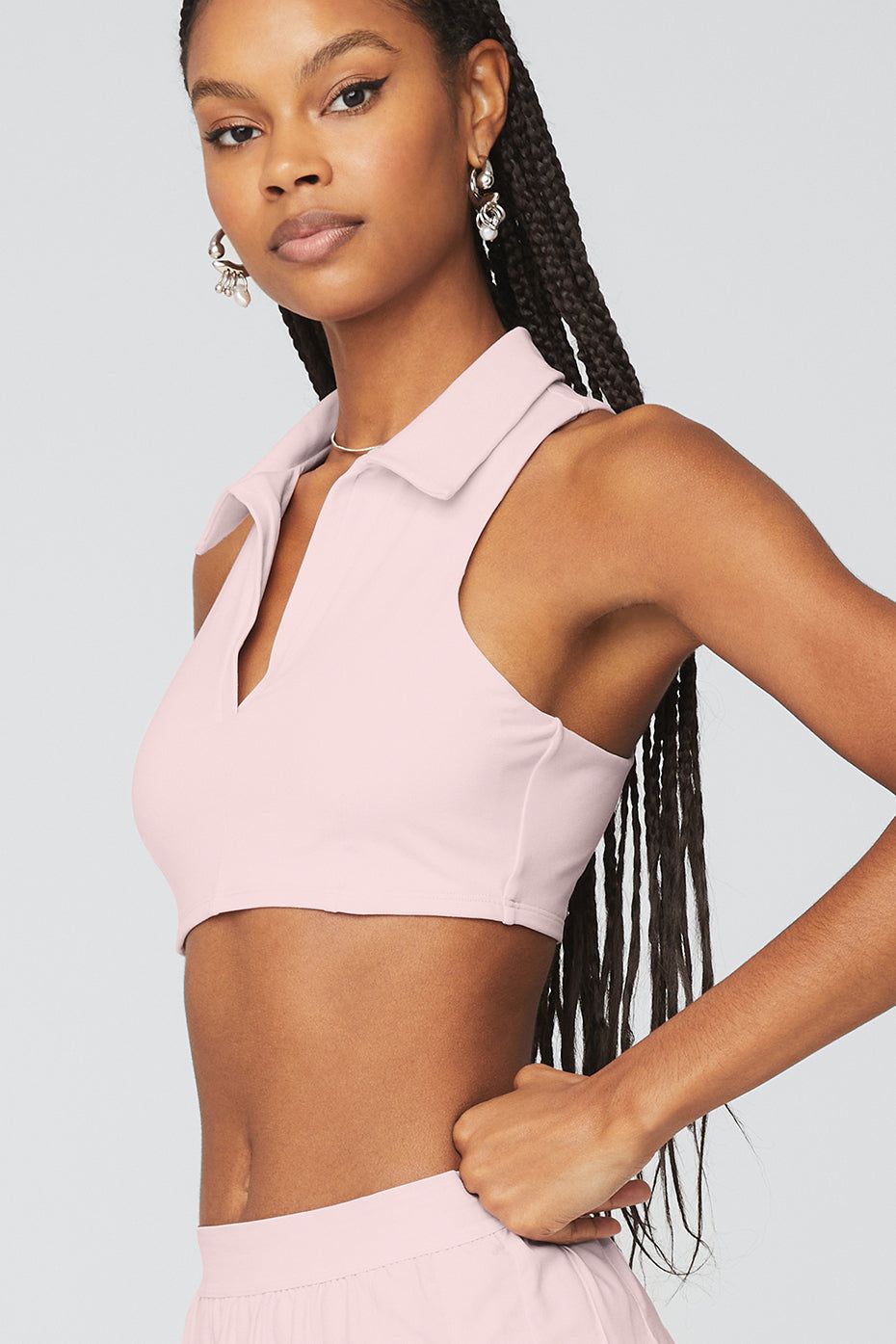 Charmed Collar Bra Tank - Pink Sugar sold by Alo Yoga product image thumbnail 5