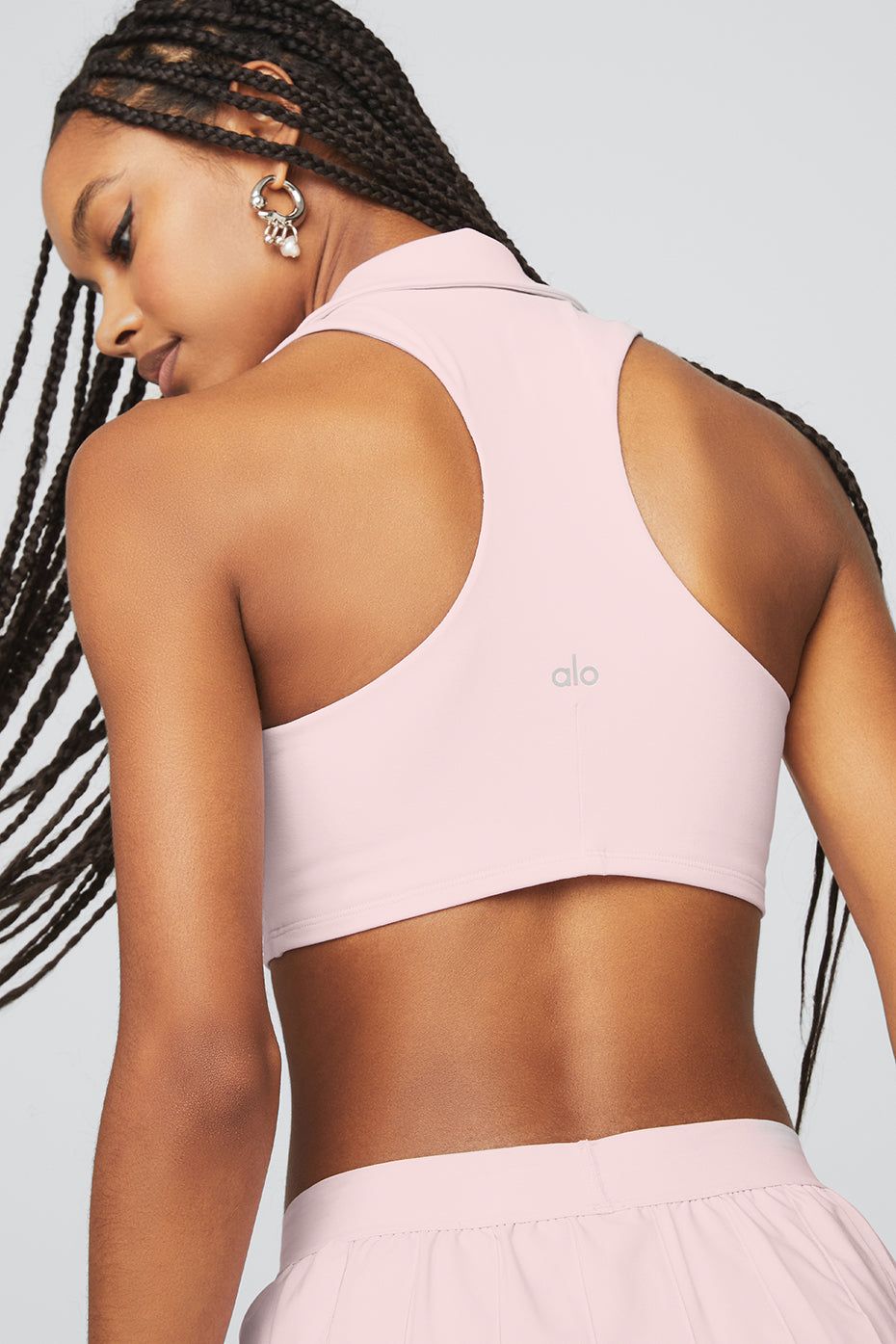 Charmed Collar Bra Tank - Pink Sugar sold by Alo Yoga product image thumbnail 4