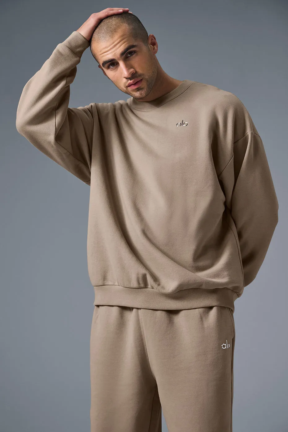 Accolade Crew Neck Pullover - Gravel sold by Alo Yoga