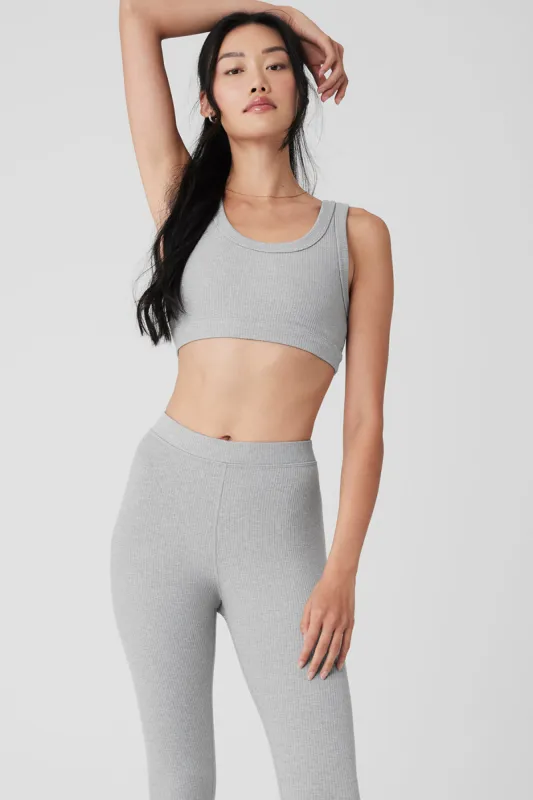 Wellness Bra - Athletic Heather Grey sold by Alo Yoga