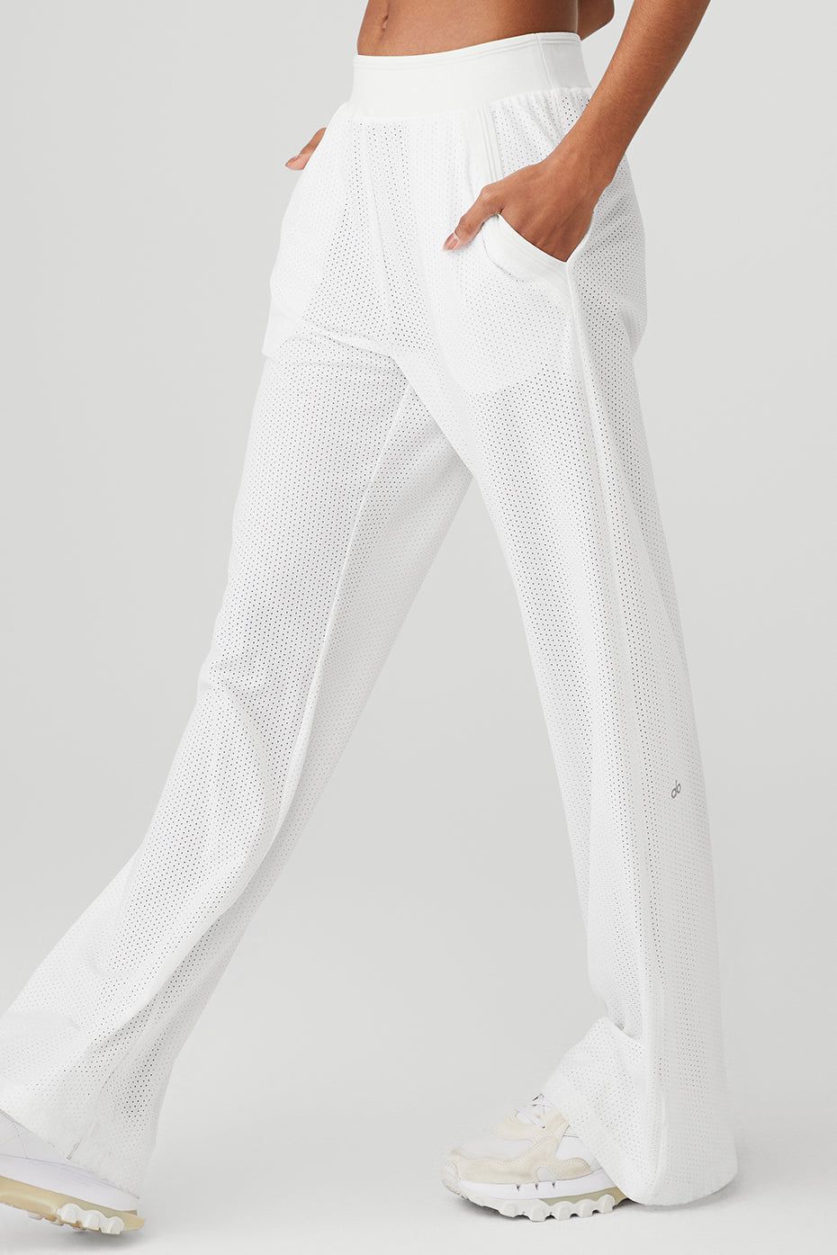 Mesh All-Star Wide Leg Pant - White sold by Alo Yoga product image thumbnail 3
