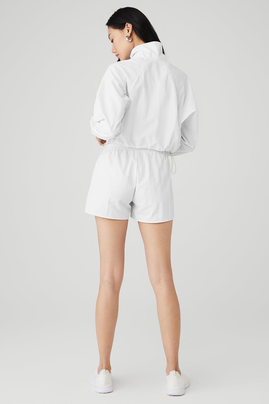 Cropped 1/4 Zip Alumni Pullover & Alumni Short Set - White sold by Alo Yoga product image thumbnail 3