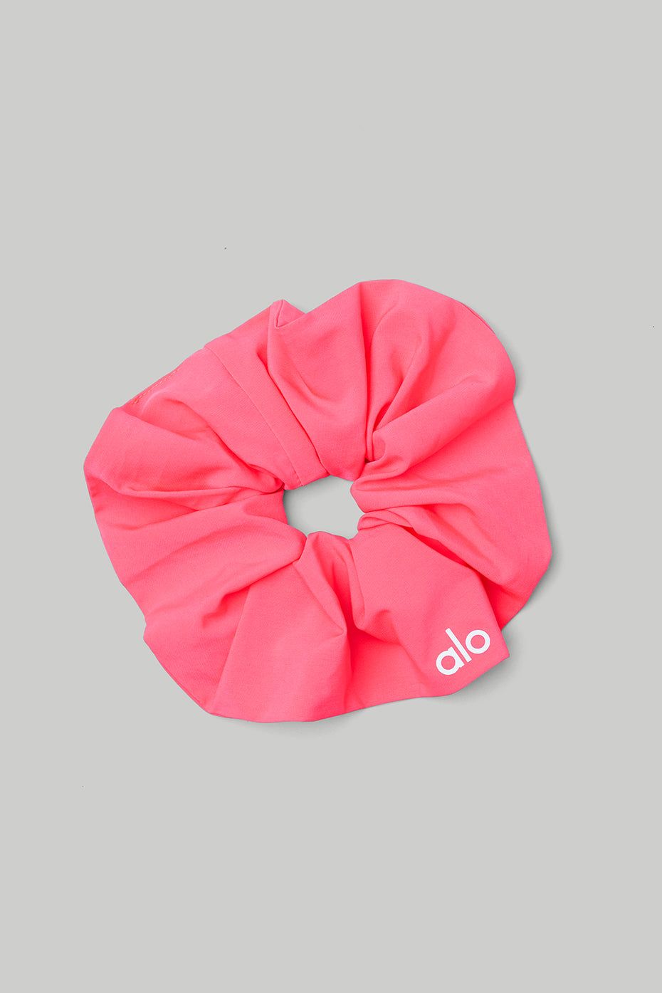 Oversized Scrunchie - Fluorescent Pink Coral sold by Alo Yoga