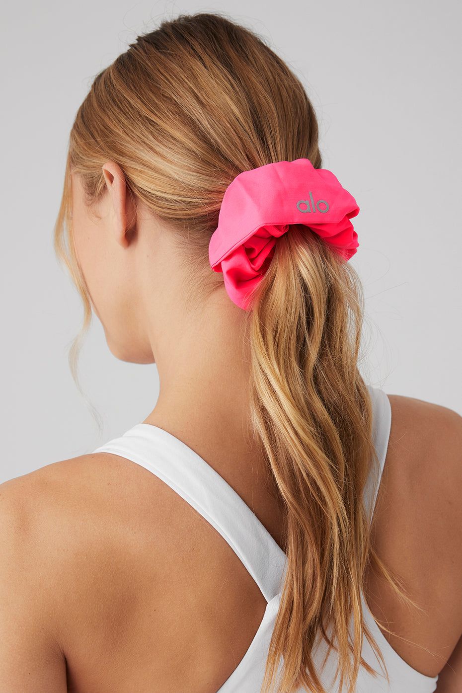 Oversized Scrunchie - Fluorescent Pink Coral sold by Alo Yoga product image thumbnail 2