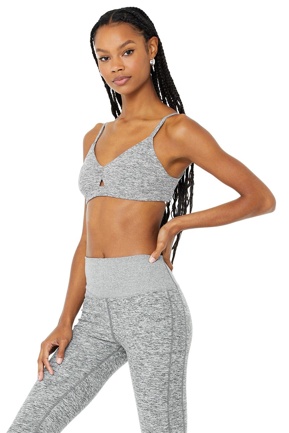 Alosoft Lounge Bra - Dove Grey Heather sold by Alo Yoga product image thumbnail 2