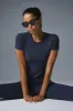 Ribbed Sea Coast Tee - Navy sold by Alo Yoga