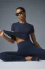 Ribbed Sea Coast Tee - Navy sold by Alo Yoga