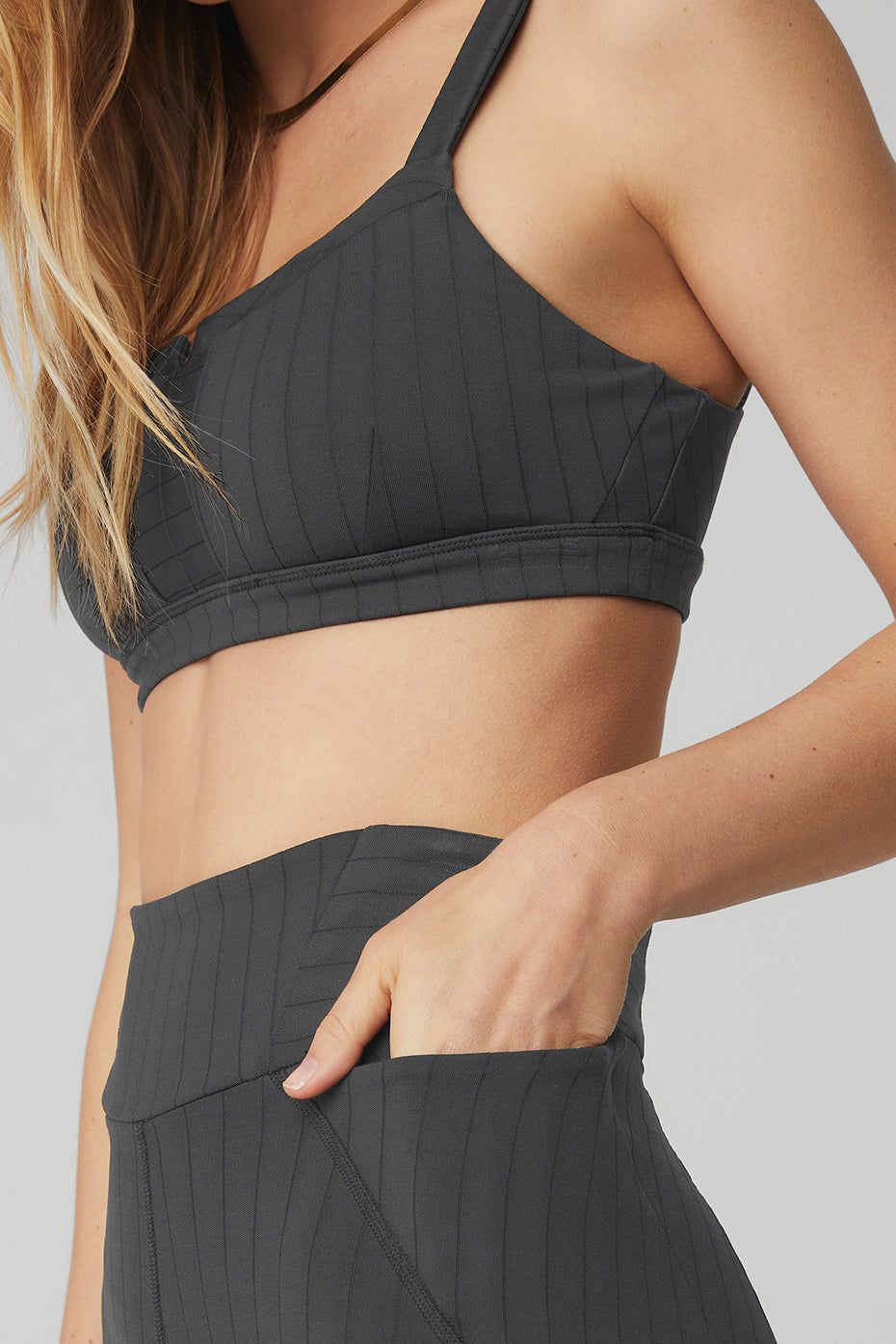 Pinstripe Jacquard Captivate Bra & Pinstripe Jacquard Extreme High-Waist Legging sold by Alo Yoga product image thumbnail 4