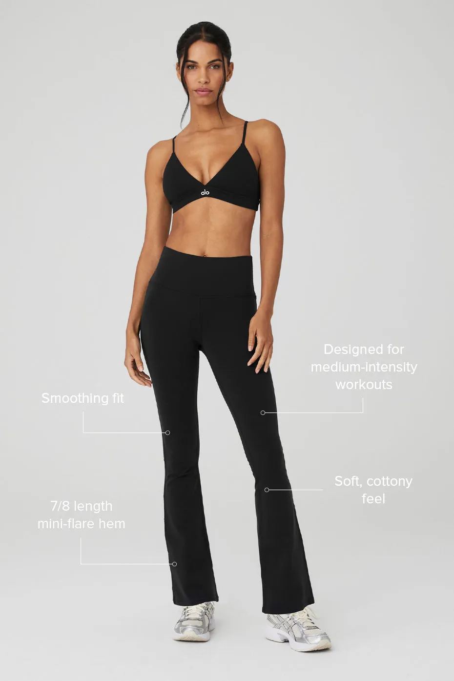 Airbrush High-Waist 7/8 Bootcut Legging - Black sold by Alo Yoga product image thumbnail 2