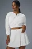 Cropped Micro Plisse Jacket - White sold by Alo Yoga