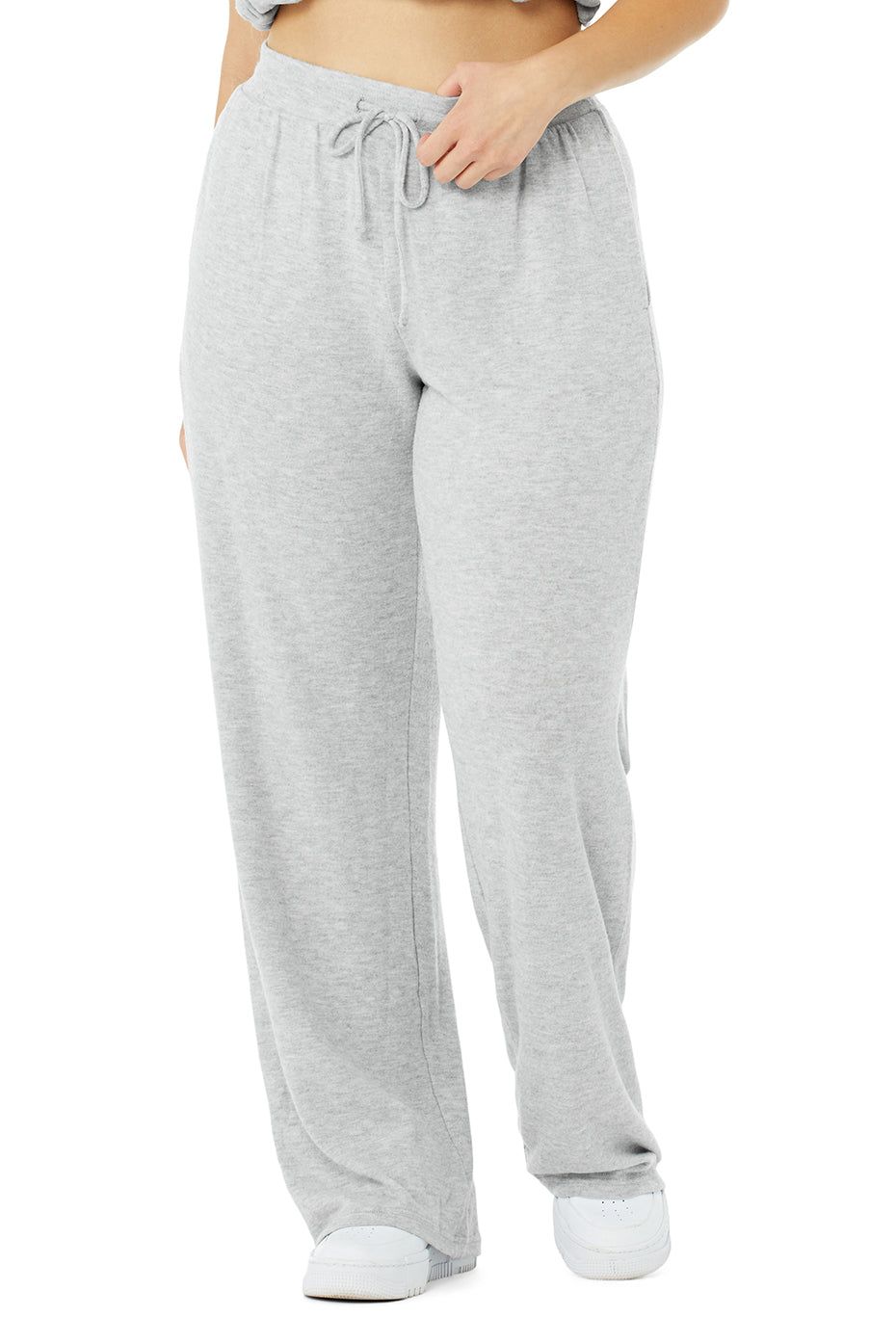 Alolux High-Waist Soho Wide Leg Pant - Athletic Heather Grey sold by Alo Yoga product image thumbnail 6