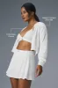 Cropped Micro Plisse Jacket - White sold by Alo Yoga