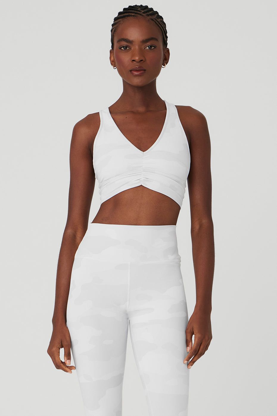 Vapor Wild Thing Bra - White Camouflage sold by Alo Yoga