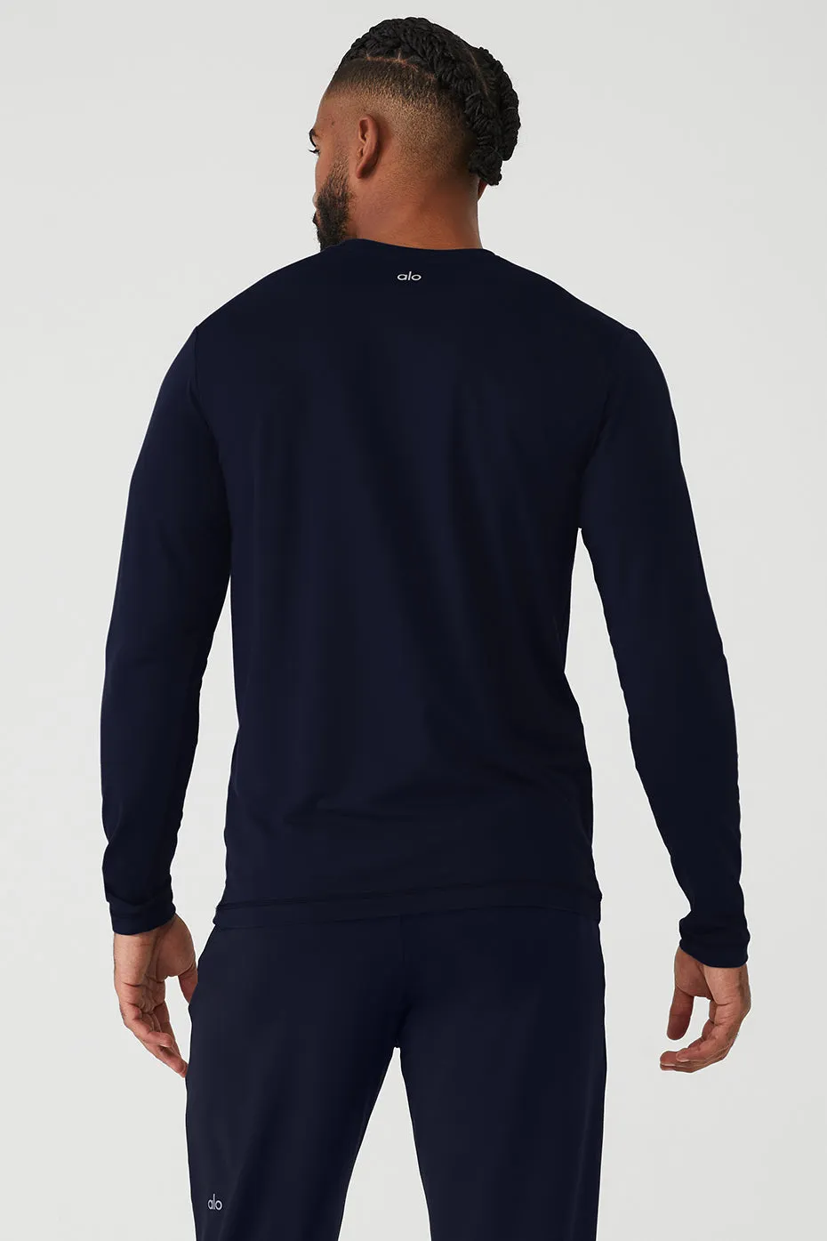 Conquer Reform Crewneck Long Sleeve - Navy sold by Alo Yoga product image thumbnail 2