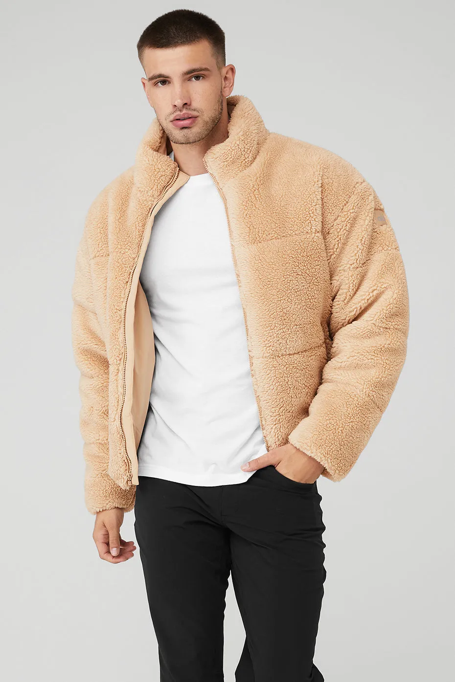 Sherpa Stage Puffer - Camel sold by Alo Yoga