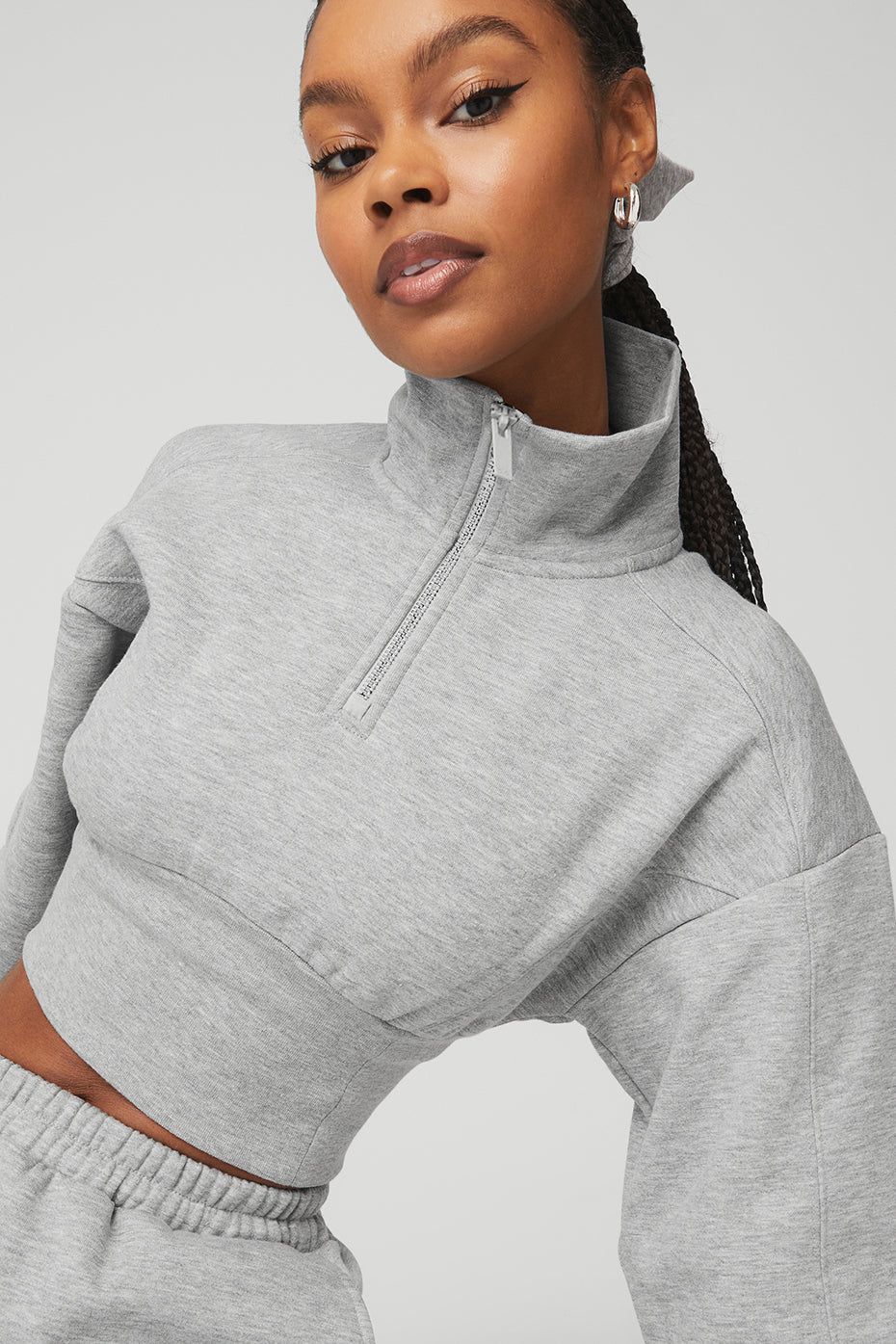 Vixen Fleece 1/4 Zip - Athletic Heather Grey sold by Alo Yoga product image thumbnail 5