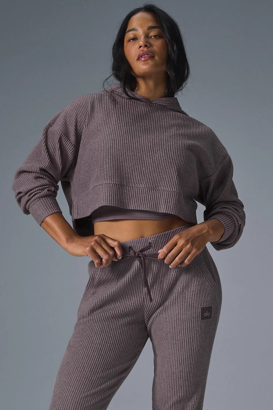Muse Hoodie - Raisinette Heather sold by Alo Yoga