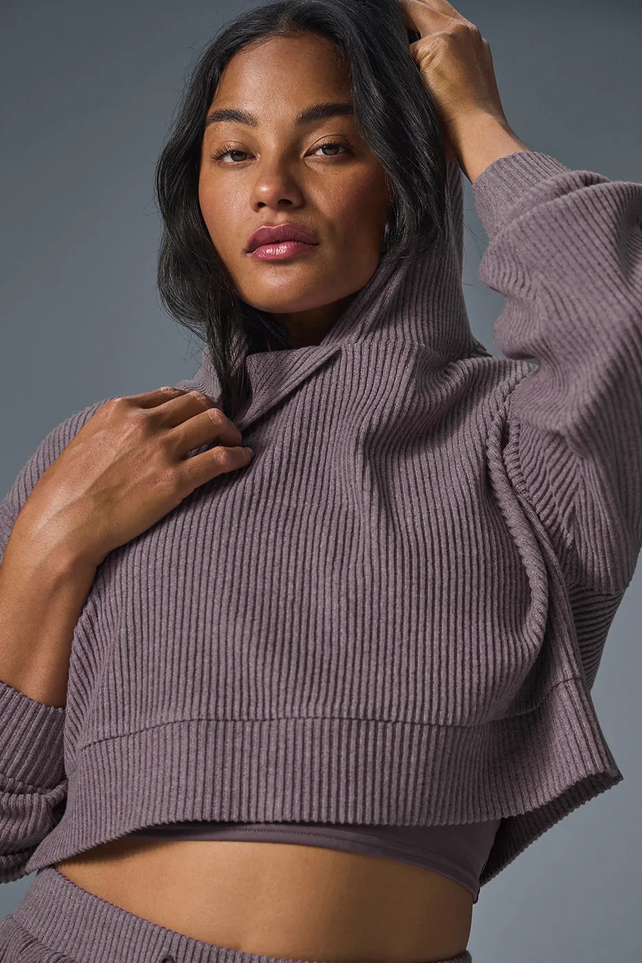 Muse Hoodie - Raisinette Heather sold by Alo Yoga product image thumbnail 4