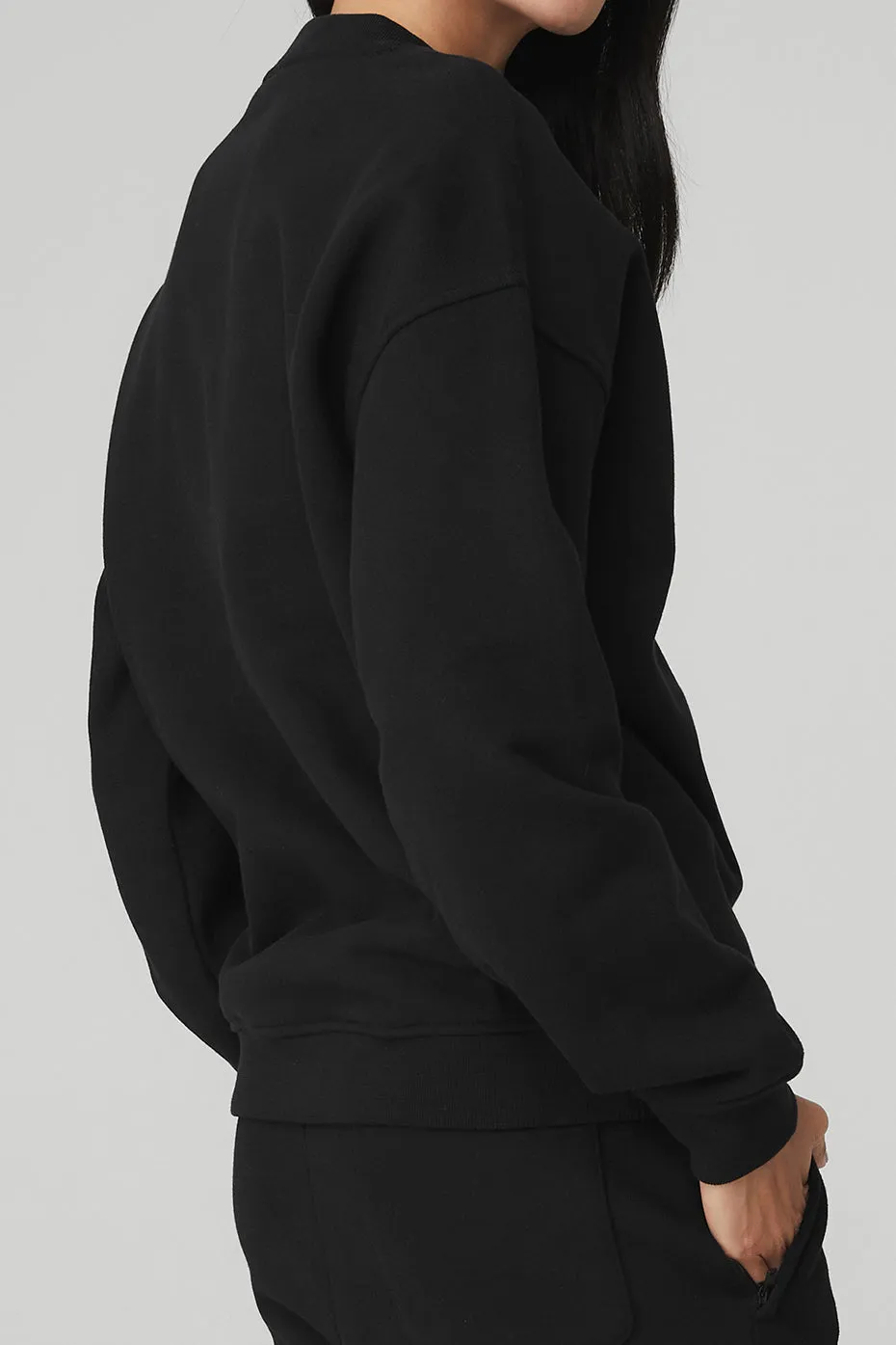 Renown Heavy Weight Crew Neck Pullover - Black sold by Alo Yoga product image thumbnail 5