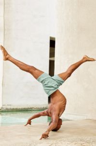 Chill Short - Dusty Blue sold by Alo Yoga