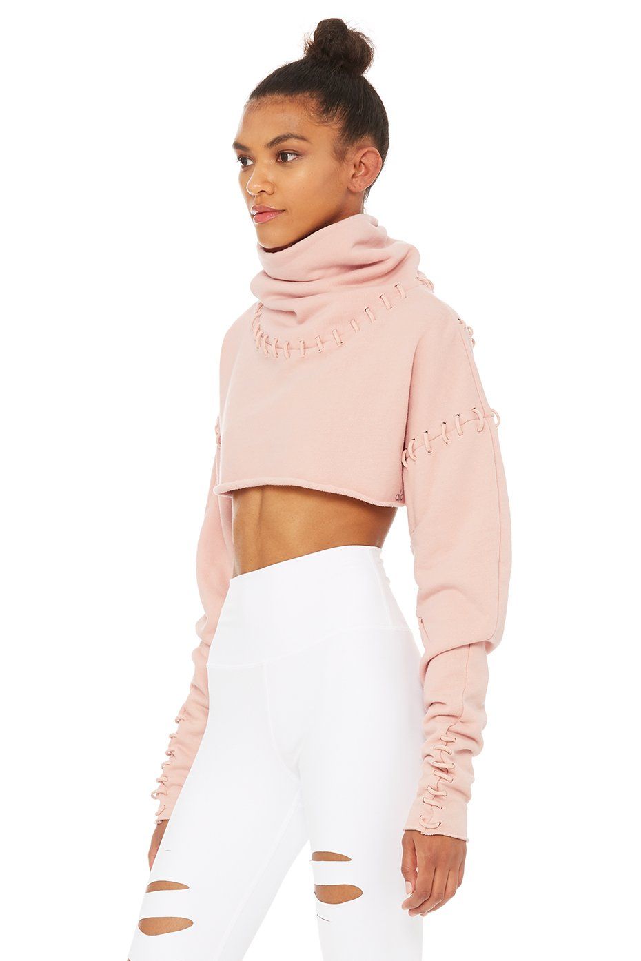 Splice Long Sleeve Crop - Nectar sold by Alo Yoga product image thumbnail 2