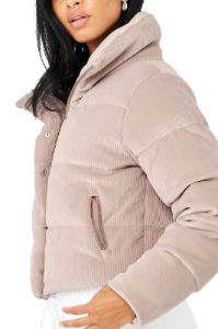 Ribbed Velour Gold Rush Puffer - Dusty Pink sold by Alo Yoga