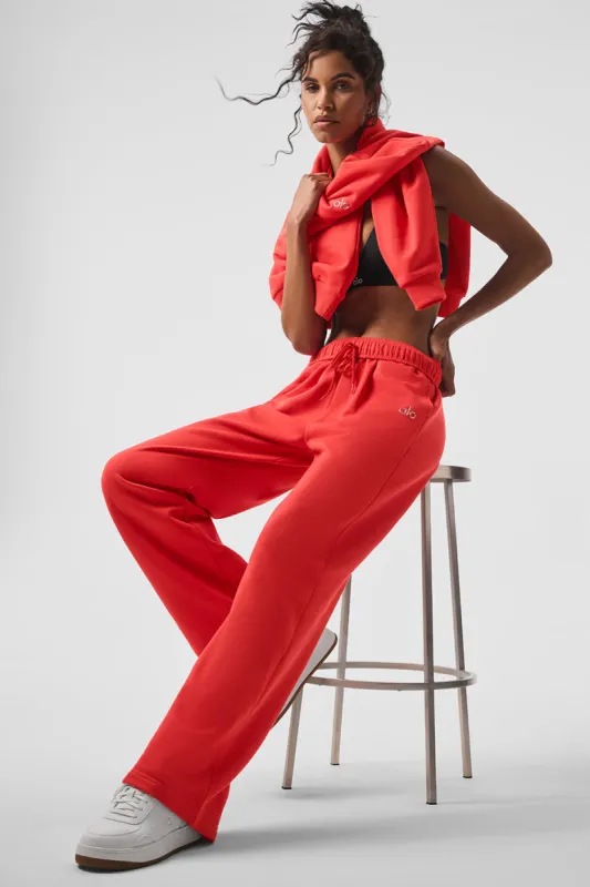 Accolade Straight Leg Sweatpant - Red Hot Summer sold by Alo Yoga