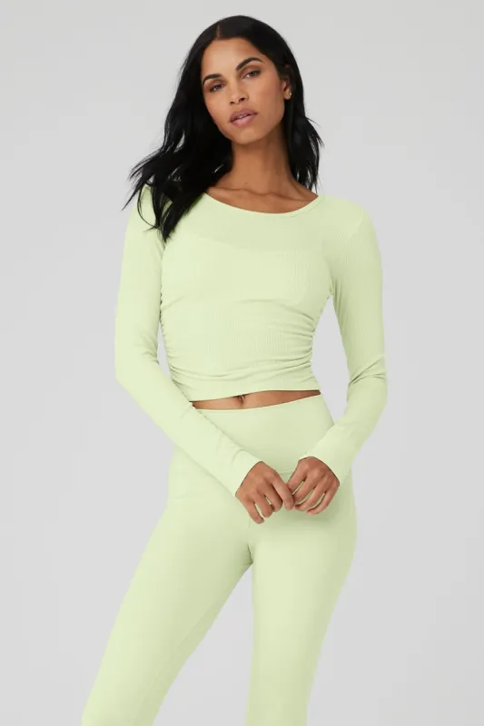 Gather Long Sleeve - Iced Green Tea sold by Alo Yoga