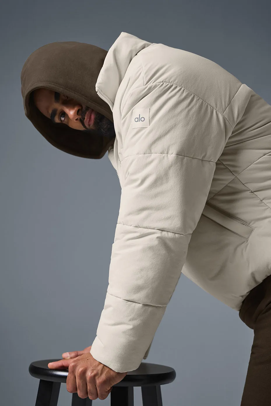 Stretch Woven Street Puffer - Bone sold by Alo Yoga product image thumbnail 4