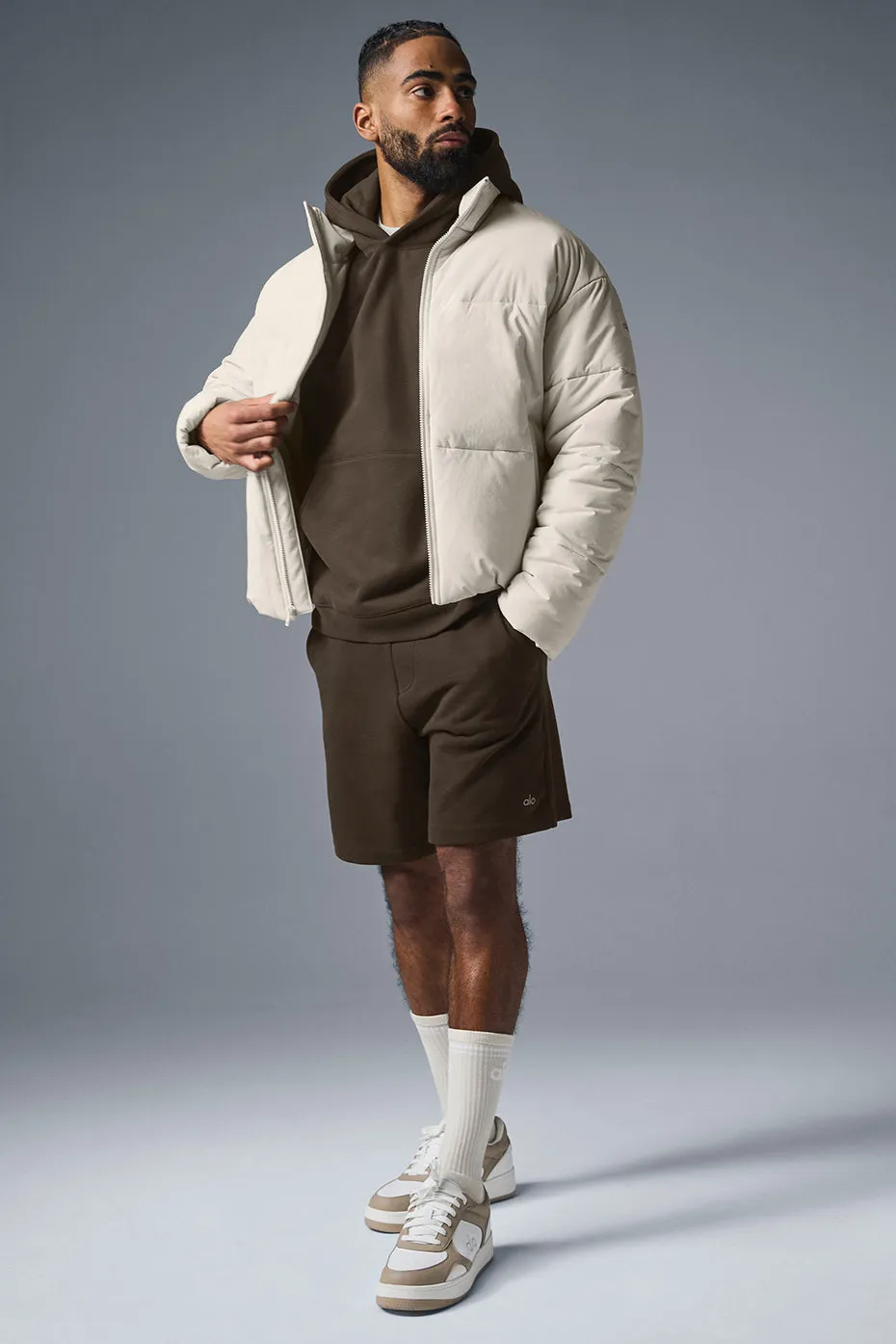 Stretch Woven Street Puffer - Bone sold by Alo Yoga product image thumbnail 2