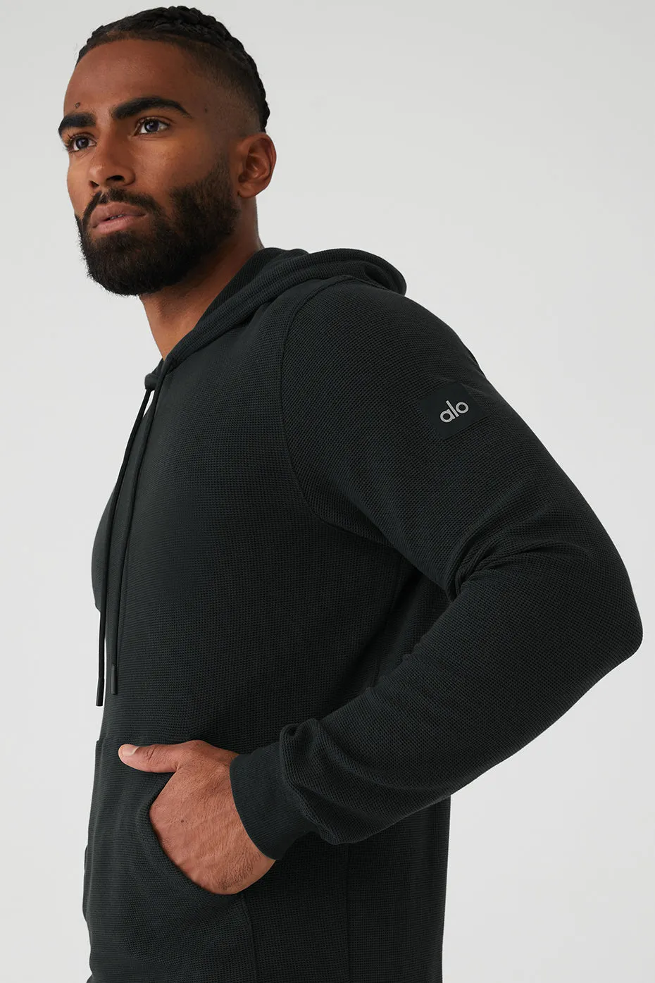 Micro Waffle Fast Break Hoodie - Black sold by Alo Yoga product image thumbnail 4