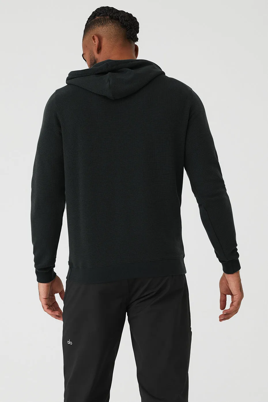 Micro Waffle Fast Break Hoodie - Black sold by Alo Yoga product image thumbnail 2