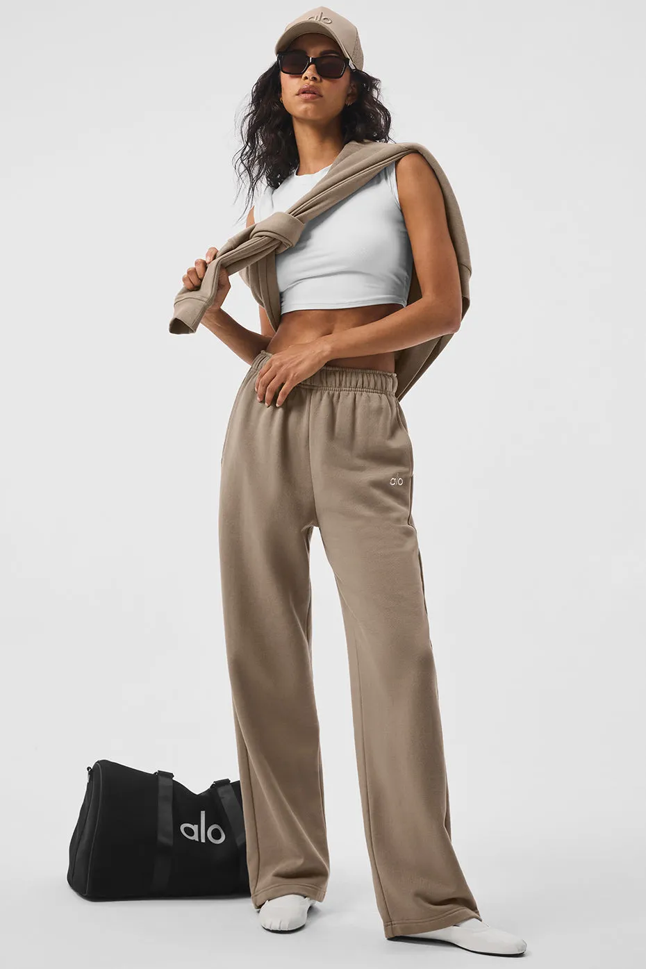 Accolade Straight Leg Sweatpant - Gravel sold by Alo Yoga