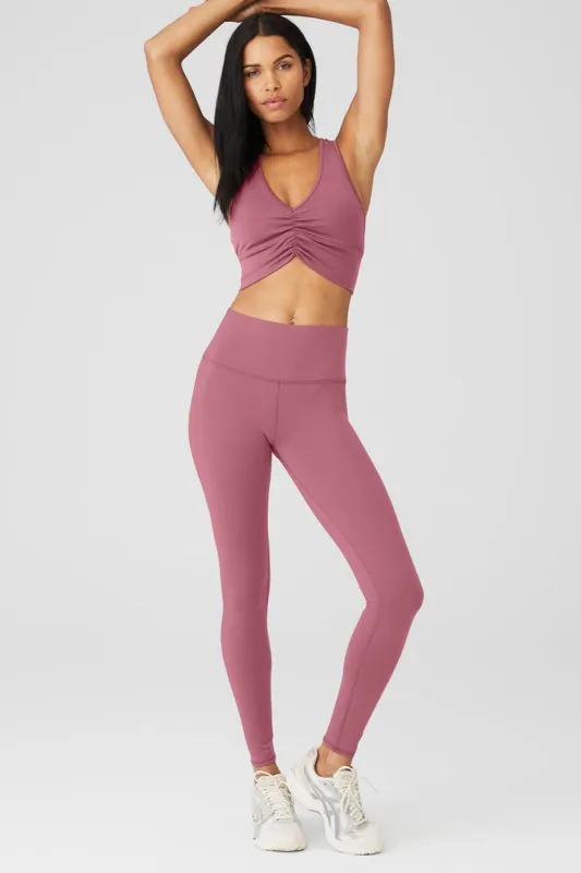 Wild Thing Bra & High-Waist Airbrush Legging Set - Mars Clay sold by Alo Yoga