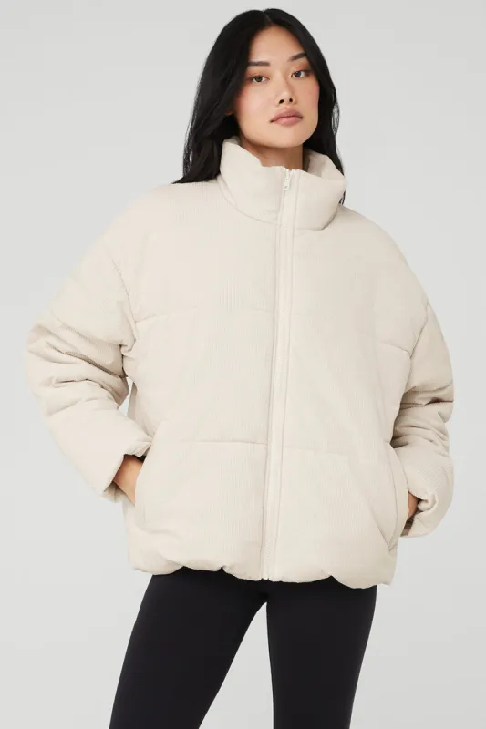 Corduroy Stage Puffer - Bone sold by Alo Yoga