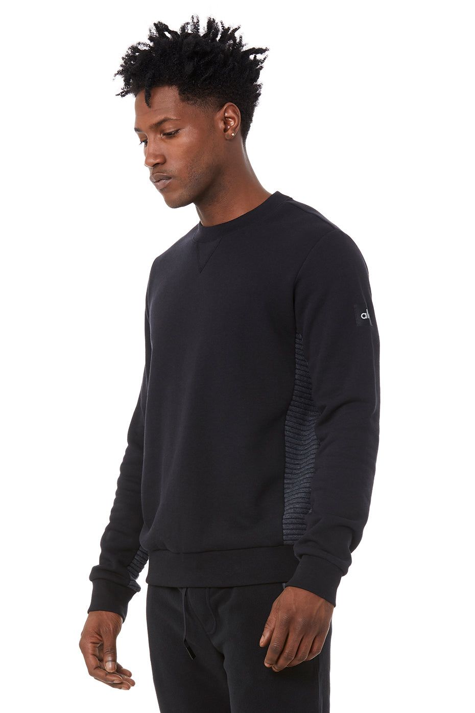 Ridge Crew - Black/Grey Heather sold by Alo Yoga product image thumbnail 3