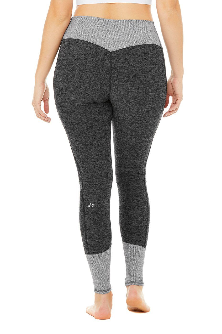 High-Waist Alosoft Lounge Legging - Dark Heather Grey/Dove Grey Heather sold by Alo Yoga product image thumbnail 6
