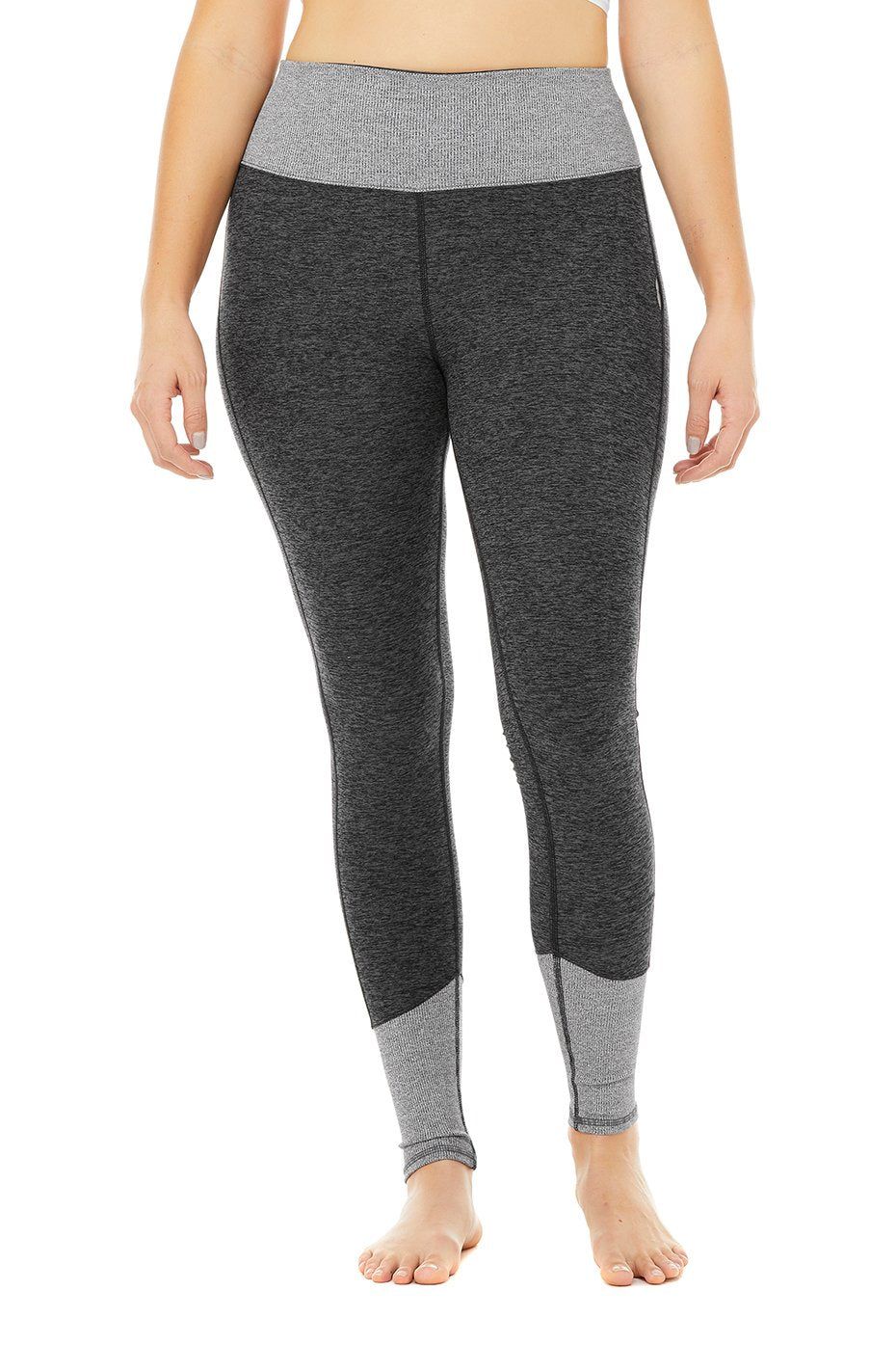 High-Waist Alosoft Lounge Legging - Dark Heather Grey/Dove Grey Heather sold by Alo Yoga product image thumbnail 4