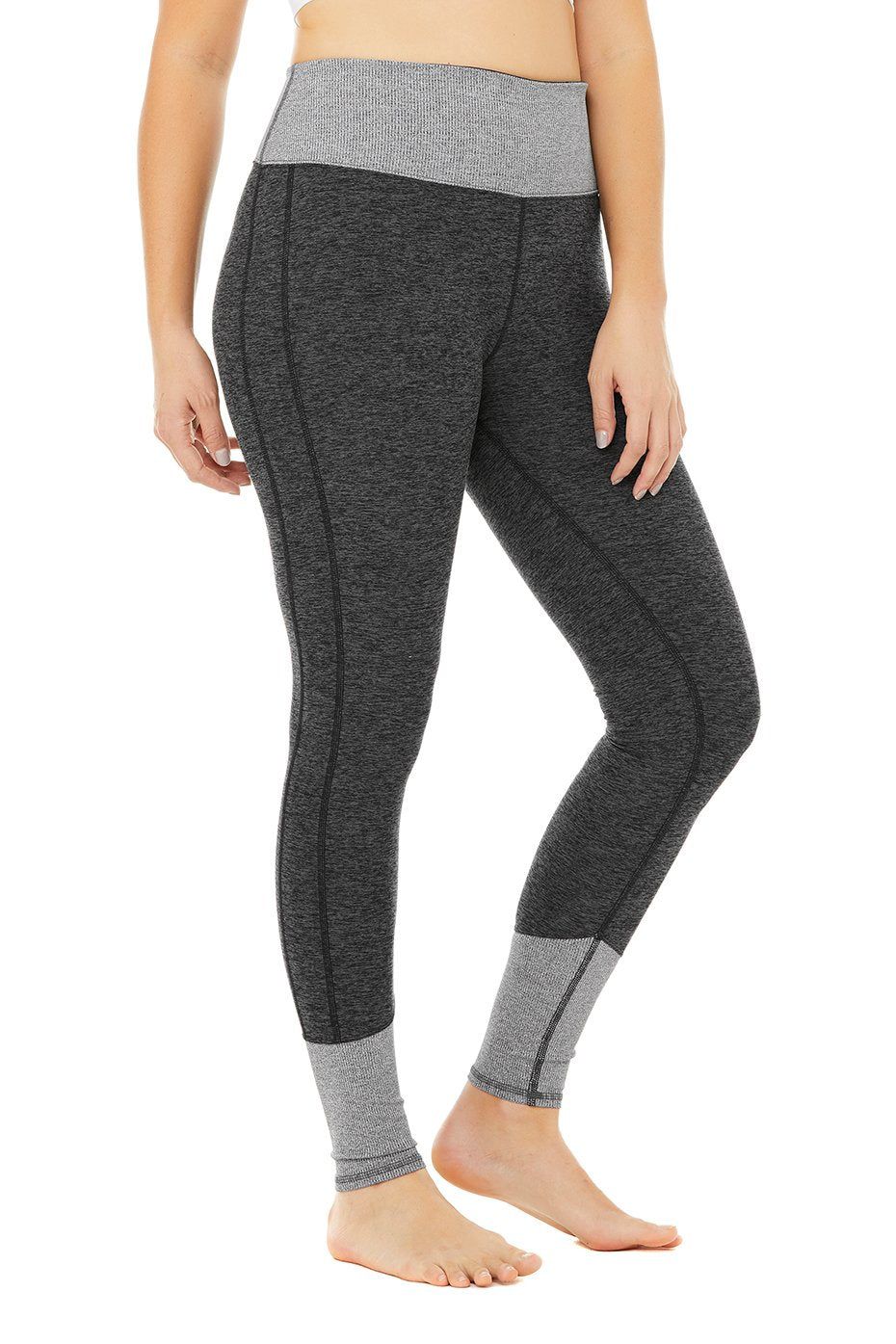 High-Waist Alosoft Lounge Legging - Dark Heather Grey/Dove Grey Heather sold by Alo Yoga product image thumbnail 5