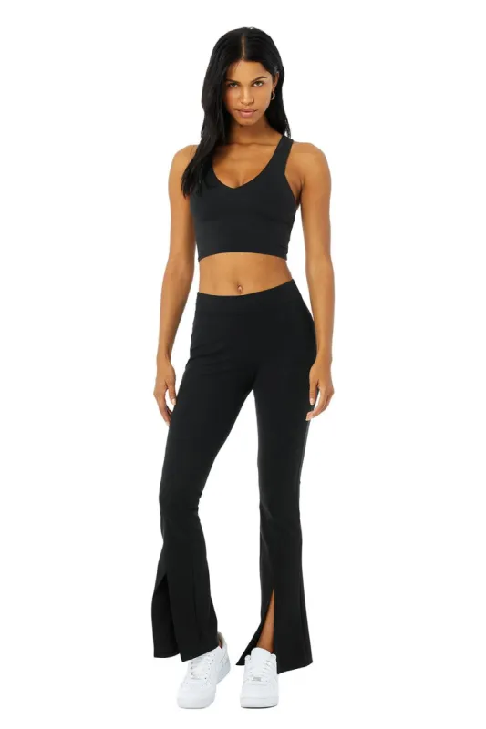 Airbrush Real Bra Tank Set & Airbrush High-Waist Flutter Legging Set - Black sold by Alo Yoga