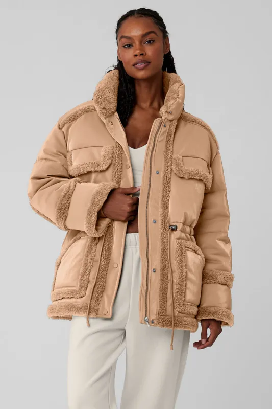 Ice Breaker Puffer Jacket - Toasted Almond sold by Alo Yoga