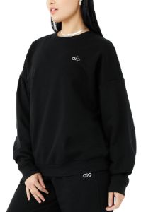 Accolade Crew Neck Pullover & Accolade Straight Leg Sweatpant Set - Black sold by Alo Yoga