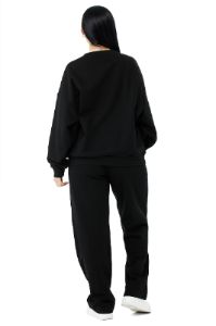 Accolade Crew Neck Pullover & Accolade Straight Leg Sweatpant Set - Black sold by Alo Yoga