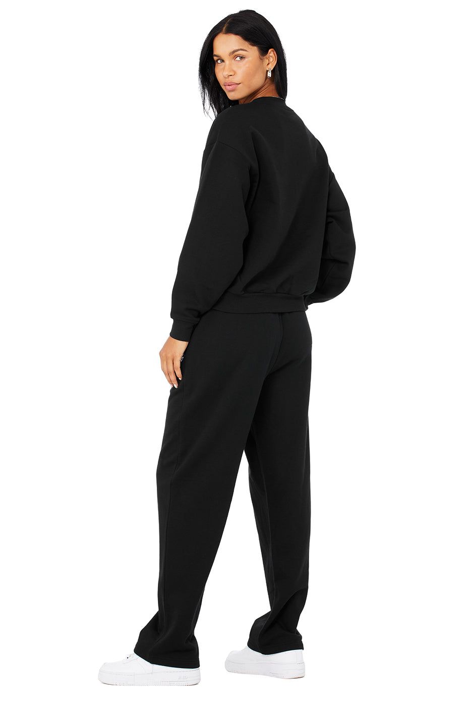 Accolade Crew Neck Pullover & Accolade Straight Leg Sweatpant Set - Black sold by Alo Yoga product image thumbnail 3