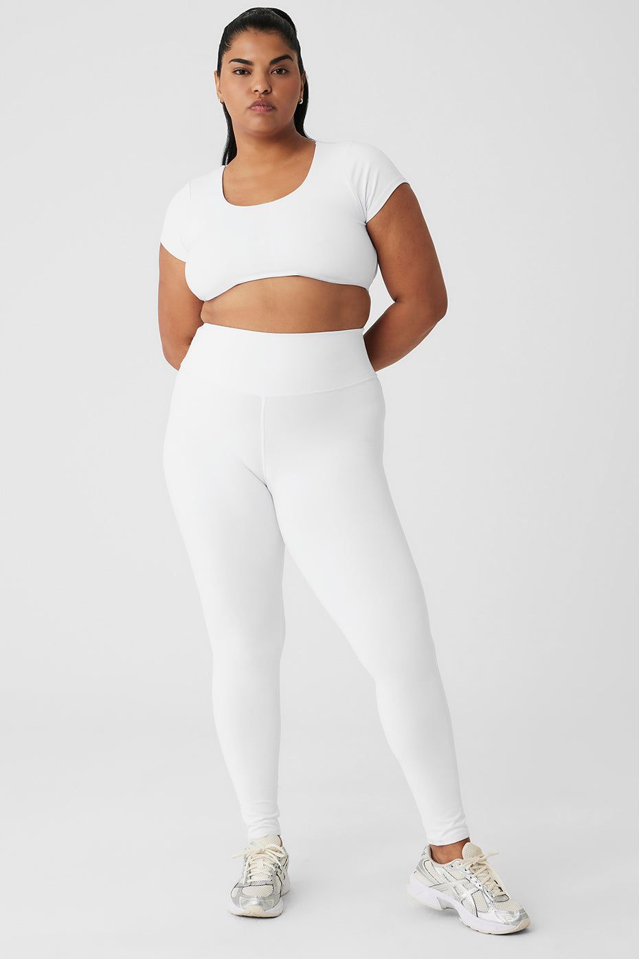 Airbrush Figure Short Sleeve Bra & 7/8 High-Waist Airbrush Legging Set sold by Alo Yoga product image thumbnail 13