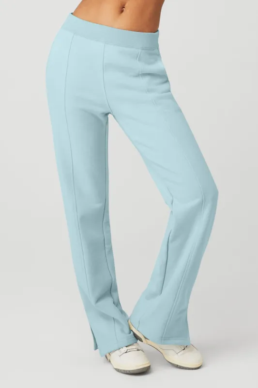 High-Waist Free Time Straight Leg Sweatpant - Chalk Blue sold by Alo Yoga