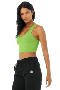 Airbrush Real Bra Tank - Green Apple sold by Alo Yoga