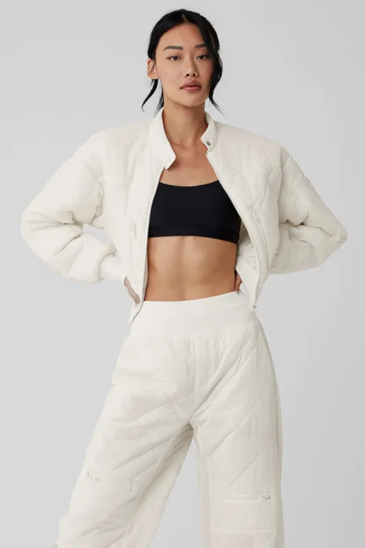 Snowrider Puffer Jacket - Ivory sold by Alo Yoga