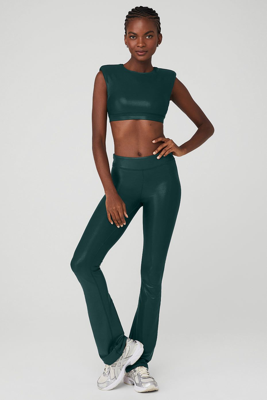 Super Shine Flash Bra & Super Shine Low-Rise Bootcut Legging Set sold by Alo Yoga product image thumbnail 5