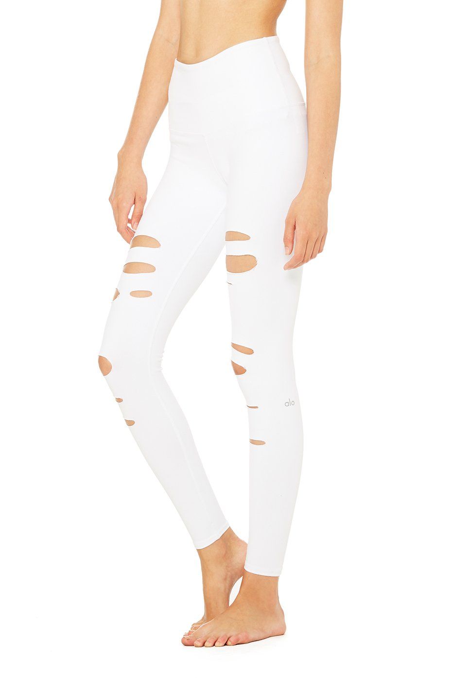 High-Waist Ripped Warrior Legging - White sold by Alo Yoga product image thumbnail 3